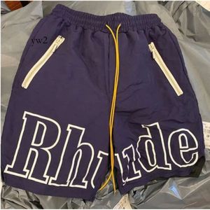 Rhude Mesh Dry Designer Ruhde Shorts Shorts Basketball Pants Short 24 Summer Beach Letter Street Fashion Pantaloni 2655
