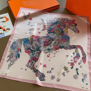 24 Style Girl Springtime Designer Scarves Printed Butterfly Letter Square Love Scarf Mångsidig hårband Gift Family Pashmina