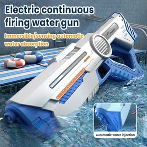 Gun Toys Summer Fully Automatic Electric Water Gun Rechargeable Long-Range Continuous Firing Space Party Game Splashing Kids Toy Boy Gift YQ240307