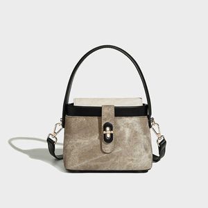 Lady Evening Bags Gray Tone Time Box Bag French French Light Luxury New Advanced and Popular Handhelda Shoulder Women's