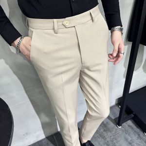 Pantaloni 40 42 Pantaloni eleganti da lavoro alla caviglia estivi Pantaloni da uomo casual da ufficio per ufficio Pantaloni da uomo streetwear per feste di matrimonio