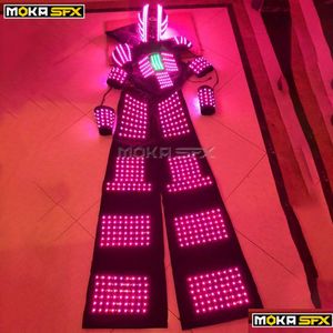 Altra illuminazione scenica Vestito robot a led Illuminazione illuminata Costume Costumi luminosi Abbigliamento Danza Spettacolo teatrale Abiti per DJ Consegna di goccia Dh9Ps