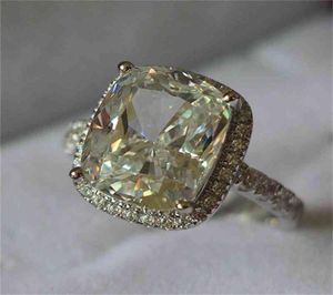 Super 5Ct Cushion Cut Diamond Engagement Platinum 950 Wedding Ring Anniversary Jewelry6861072