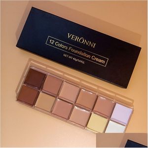 Concealer Veronni Face Contour 12 Colors Palette Makeup Er Foundation Brightener Fl Make Up For Women 230801 Drop Delivery Dhdq8