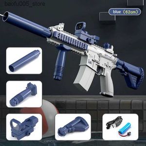 サンドプレイウォーターファン新しいM416ウォーターガンエレクトリックグロックピストルシューティングおもちゃお子様のためのフルオートマチックサマービーチおもちゃ