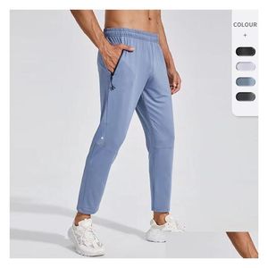 Yoga Outfit ll Mens Jogger Long Pants Sport Yoga Roupet Roupa Quick Dring DString Gym Bockets Sweatsals Troushers Casual Elastic Casting Fitness DHZH4