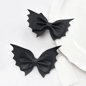 Acessórios de cabelo Halloween Bat Clips PU Couro Asas Horror Party Hairgrip Mulheres Barrettes Clipe Gi D7O8