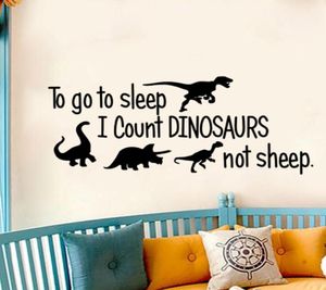 Adesivos de parede para dormir eu conto dinossauros não ovelhas adesivo para quarto infantil decoração arte decalques papel de parede decoração de casa 4273536