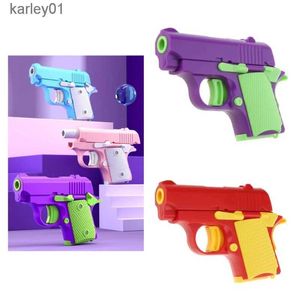 Gun Toys 3D Printing Guns Fidgets Toy for Children Colorful Mini Guns Prank Toy Office Vuxen Sensory Stress Relief tristess YQ240307