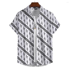 Camisas casuais masculinas moda 3d impressão camisa havaiana homem diário caucal homens verão streetwear roupas