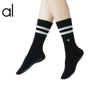 al Yoga Anti-slip Socks Women Socks With Letters Fashion Striped Sock Stockings Long Stocking lo038