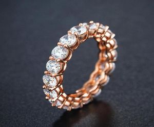 Bröllopsringar Hela kvinnor Fina Rose Gold Engagement Ring Fashion Jewelry Accessories Bride Funny Party Jewellery9416598