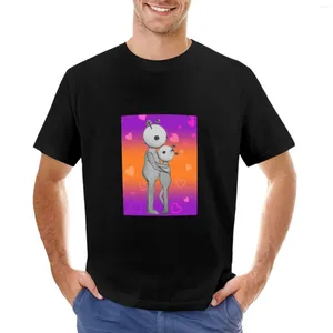 Herren Polos Mutter Alien mit Baby T-Shirt Vintage Kleidung Ästhetische Kleidung Rohlinge Slim Fit T-Shirts für Männer