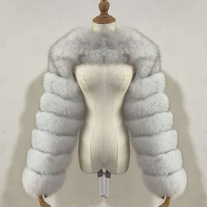 Haining Autumn and Winter New Artificial Fox Ultra Short Imitation Fur Coat för kvinnor 229896