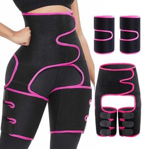 Tactical Waist Trainer 3in1 Thigh Trimmers with BuLifter Body Shaper Arm Belt For Waist Support Sport Workout Sweat Bands6093823