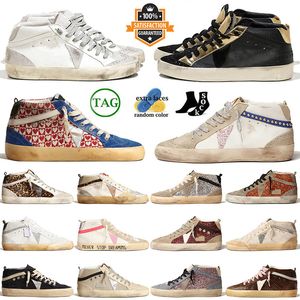 2024 Högkvalitetsdesigner Flat Casual Shoes Golden Goooose Women Sneakers Vintage Platform Mid Golden Goode Rumbers Loafers Trainers 35-46