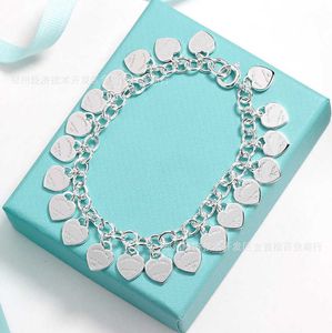 Designer Tiffays Multi Love Pendant Thick Chain OT Bracelet Girlfriend Gives Simplicity