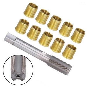 Set di rubinetti e matrici per fori filettati, strumento di riparazione per motori a benzina, inserti in metallo M14X1.25 M16X1.25 per ripristinare filettature danneggiate