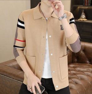 Camisola masculina 2024 primavera wear nova camisola masculina de manga comprida malhas marca de moda casaco cardigan masculino