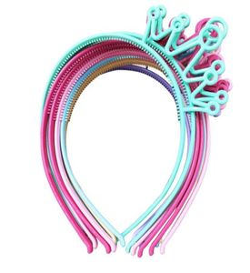 Crianças coroa bandana menina tiaras de plástico varas de cabelo princesa crianças headwear acessório de cabelo doces cores 6857025