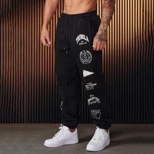 Pants American Style Men Sweatpants Spring Autumn New Jogger Gym Sports Fitness Bomull