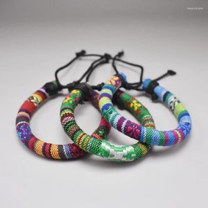 Braccialetti con ciondoli Bracciale da surfista per uomo Donna Corda regolabile in cotone Fatto a mano Boho Summer Festival Regalo di gioielli