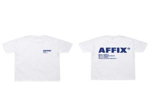 2020 affix Works Tshirts Man Women Affix Nowy list narzędziowy T -Koszulka 100 Bawełniana koszulka Kiko Kostadinov TEE TOPS Y6278105