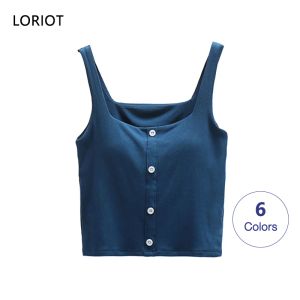 Toppar Loriot Ribbed BH Tank Top for Women Crop Camisole Sando Singlet Vest Square Neck Sleeveless Sexig Casual Korean SA1333