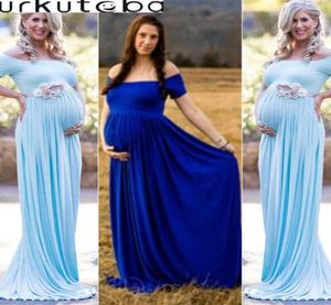 US Women Lace Maternity Dress Maxi Fancy Long Gown Pregnancy Pography Props Y Q07139086612