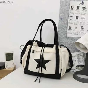 حقيبة Messenger Passs Personal Women Crossbody Bag Y2K سعة كبيرة زوجين كتف حقيبة جديدة من النايلون غير الرسمي حقيبة الرباط الفاخرة Handbagl2403