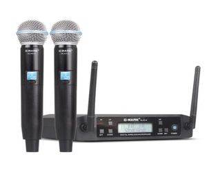 Microphone Wireless GMARK GLXD4 Professional System UHF Dynamic Mic Automatic Frequency 80M Party Stage Host Church Microphones8428034