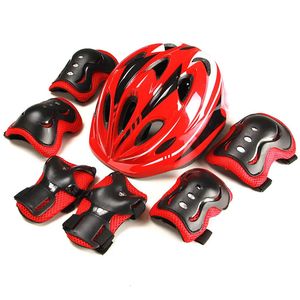 Childrens roller skating protective gear set balance bike bicycle riding helmet knee protection helmet 240304