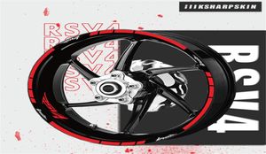 Adesivos refletivos para anel interno de motocicleta, logotipos decorativos e decalques, fita de proteção de aro para aprilia rsv4 rsv 41233670