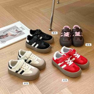 Sneakers Dress Shoes 2024 Spring New Childrens Multi Color German Training Shoes Korean Edition Girls Thick Sole Casual Board Shoes Mens and Childrens ShoesH240307