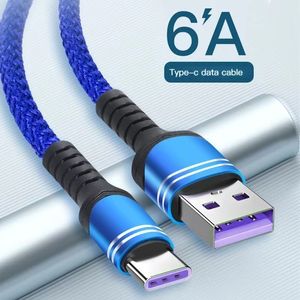 6A USBタイプCケーブル高速充電ケーブル66W電話充電器USB CデータケーブルコードHUAWEI LG SAMSUNG S24 XIAMI 1M 3FT