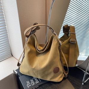 イブニングバッグキャンバスバックパック男性と女性のシンプルなクロスボディバッグウォッシュ厚いハンドバッグ大容量芸術学生パッケージサッチェル