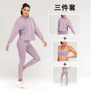 Lu leggings de ioga de cintura alta flexões femininas fitness elementos de orvalho macio alinhados elástico quadril elevador calças de moletom em forma de t conjunto feminino de treinamento de corrida