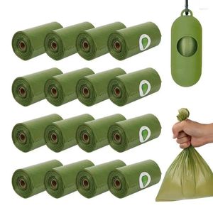 Dog Carrier Poop Bag Dispenser 16 Rolls Waste Bags With Portable Pet For Outside