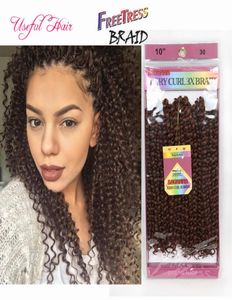 Ombre Bourgogne High Quality 10039039 Natural Deep Wave Crochet Braids Hair 3PClot Synthetic Kinky Curly Synthetic flätning 9590394