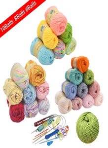 Thinkhings Milk Cotton Yarn 24balls10balls8balls6balls Stick Tool Weaving Threads Multicolore Hand Crochet5050138