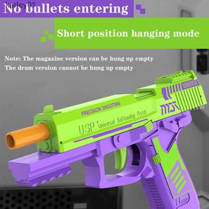 Gun Toys Radish Gun Glock Toy Gun Shell Ejection Soft Bullet Foam Darts Blaster Pistol M1911 Airsoft Gun Handgun For Kids Adult Gift yq240307