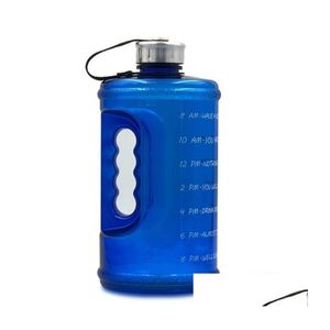 Water Bottles Quifit 128Oz 73Oz 43Oz 1 Gallon Bpa Plastic Big Drink Water Bottle Jug Gourd For Travel Sports Fitness Gym Waterbottle E Dhjxv