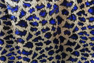 Fabric LASUI 3y1lot Gorgeous 4 Colors BlueRed Leopard Sequins Embroidery Lace Diy For Fashion Dress Prom Dresses W00449496573