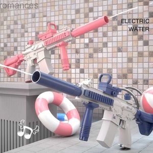 Toys Gun Gun Toys Electric Water Gun M4I6 Full Automatic Water Gunss Pistol Toy Gun Water Blaster for Kids Adults Summer Water Beach Pool Toys 240307