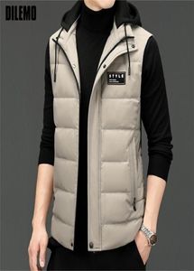 Men039s Down Parka Marca Casual Moda Giacca a vento senza maniche 90 Mens Duck Vest Jacket con cappuccio Gilet imbottito invernale Clo6619848