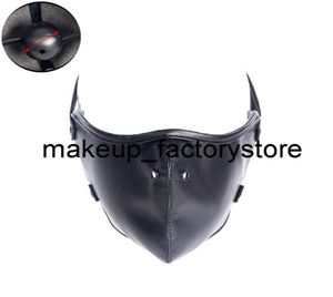 Massage Sex Spielzeug Schwarz Pu Leder Kopf BDSM Bondage Haube Maske Gag Erotische Flirten Erwachsene Spielzeug Einstellbar Cosplay Für paare6467271