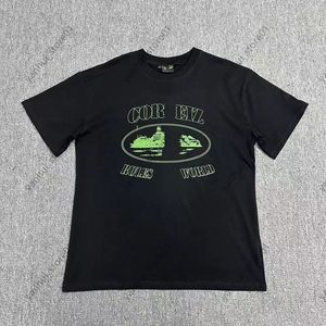 Дизайнерский спортивный костюм cortezs American Street Hip Hop Letter Print Футболка Cortieze с коротким рукавом Мужская мода Бренд Лето Свободная футболка с круглым вырезом и половиной рукава y5