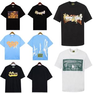 24SSシャツの男性デザイナーシャツデニム涙の涙のショーツブラックTシャツ潮cottenリースシャツ