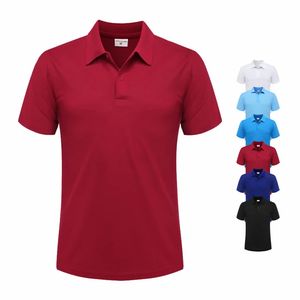 Sommer Neue Herren Cool Atmungsaktive Kurzarm Polo Shirt Top Freizeit Unternehmen Gruppe Kleidung Große Größe 240307