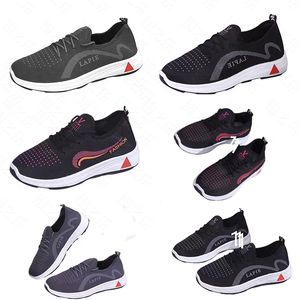 Novos sapatos de caminhada com sola macia antiderrapante para massagem nos pés médios e idosos, calçados esportivos, tênis de corrida, calçados individuais, calçados masculinos e femininos não silp 38